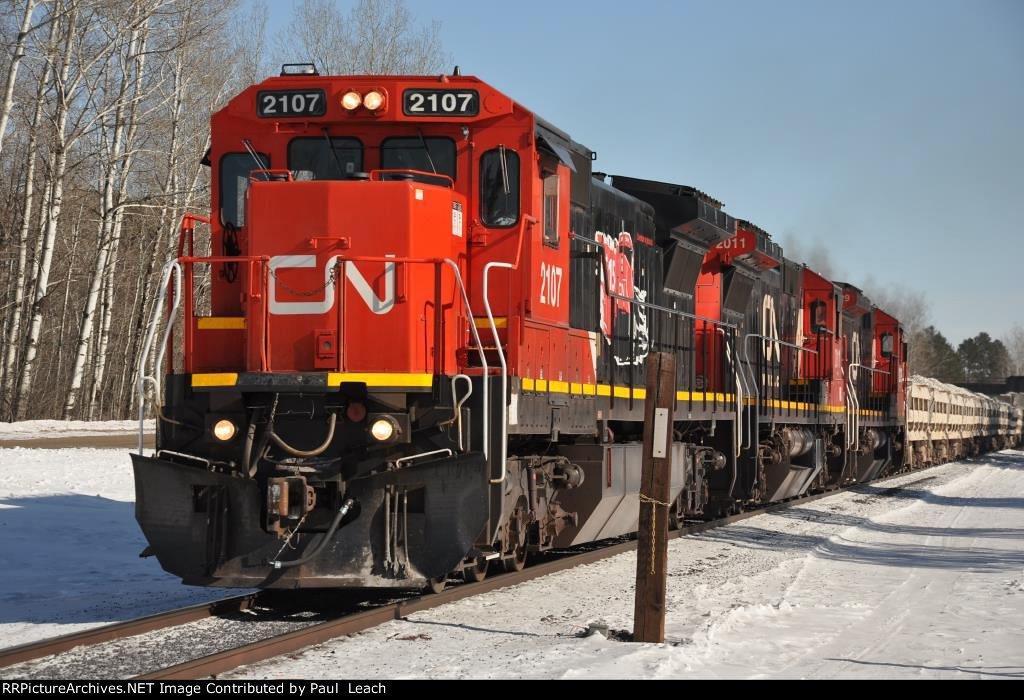 Westbound limestone loads